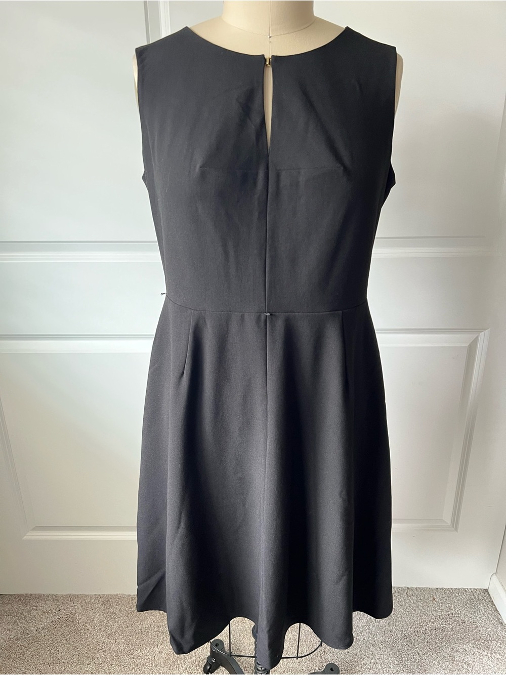 Women's Black Sleeveless A-Line Dress
